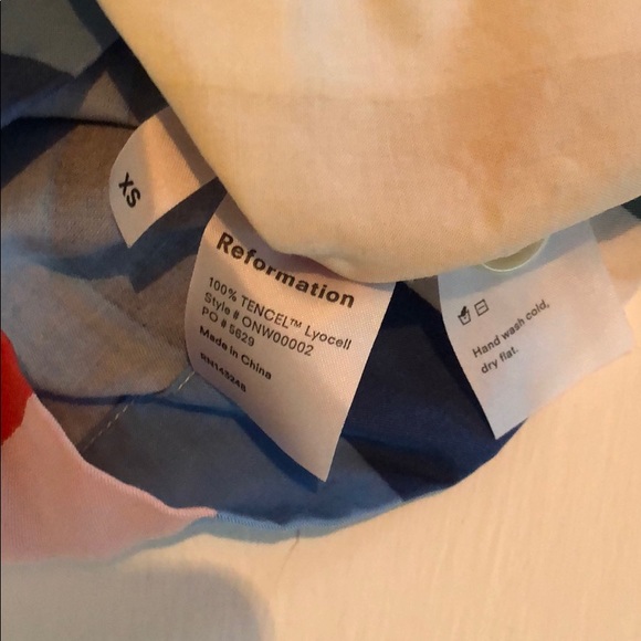 Reformation Palma Rainbow Button Down Top Size XS - Picture 7 of 7